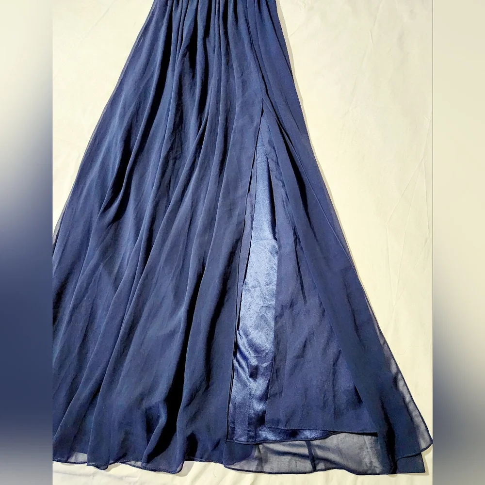 Lulu's Bariano Ocean of Elegance blue evening gown - Picture 6 of 10